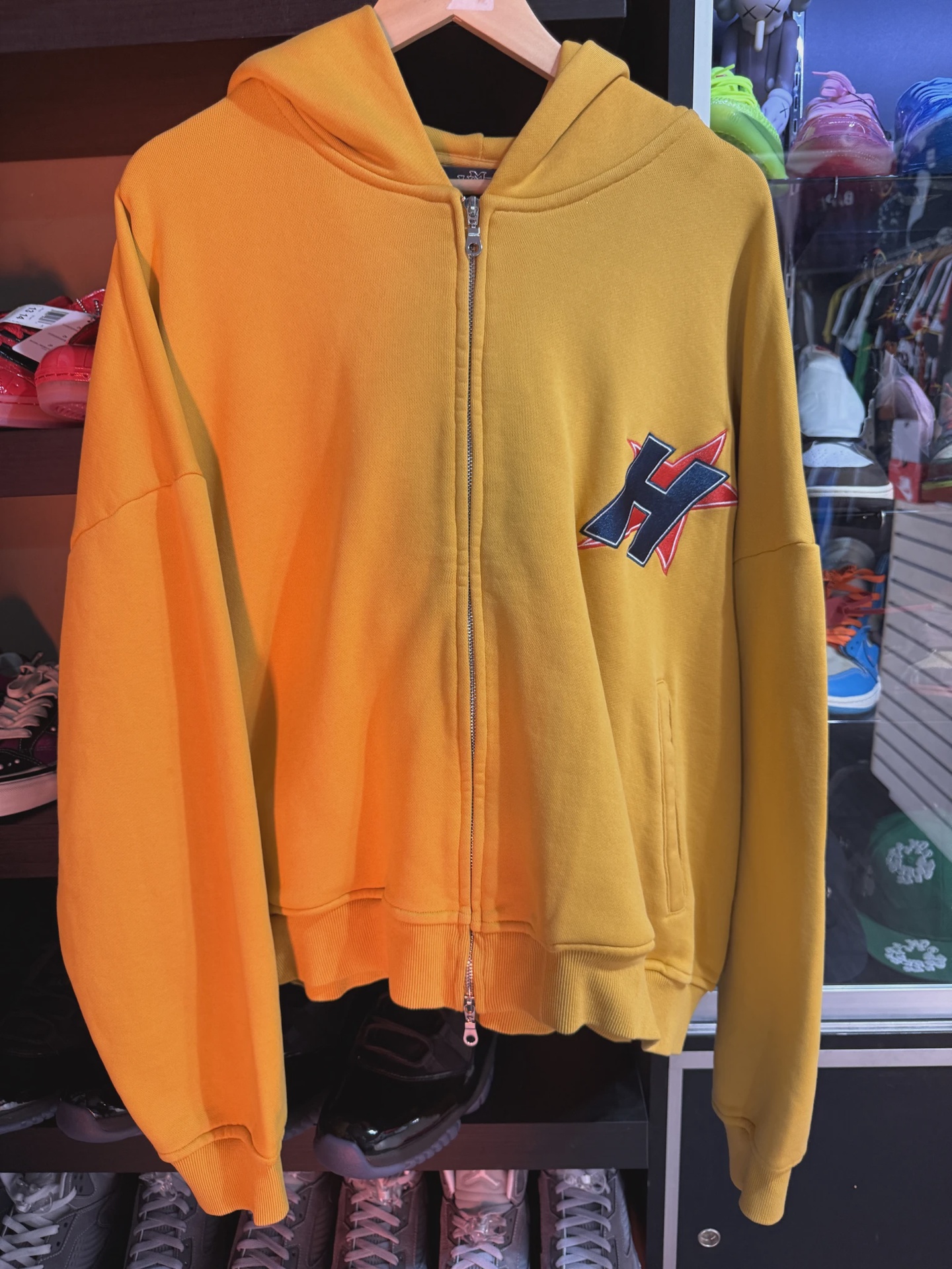 HMDD (Happy Memories Don't Die) H-Star Zip Up Hoodie - Gold/Yellow • Pre-Owned [8639]
