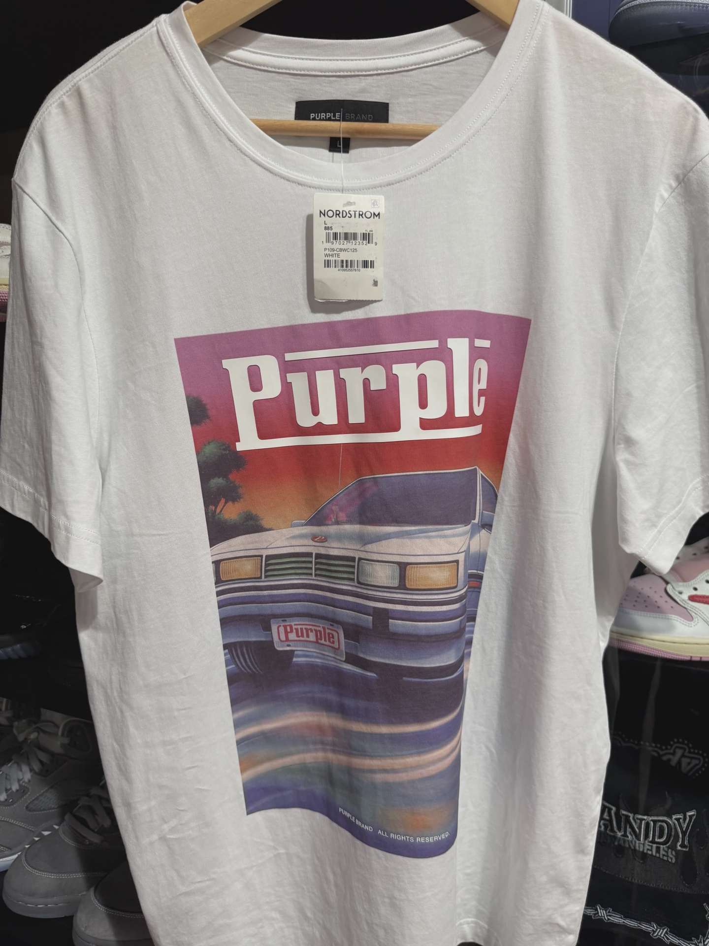 Purple Brand Tee White sz L • Brand New [3084] 2