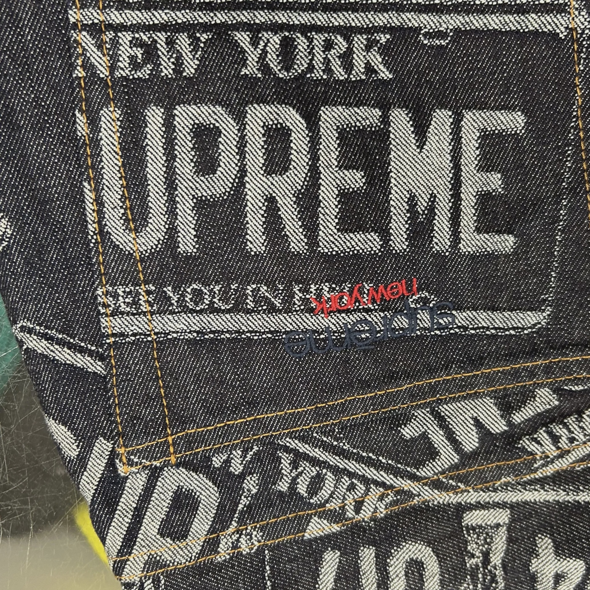 Supreme License Plate Baggy Jean Rigid Indigo • Pre-Owned [3995] - photo 8