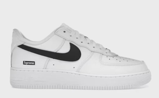 Nike Air Force 1 Low Supreme White Black • Brand New [2358]