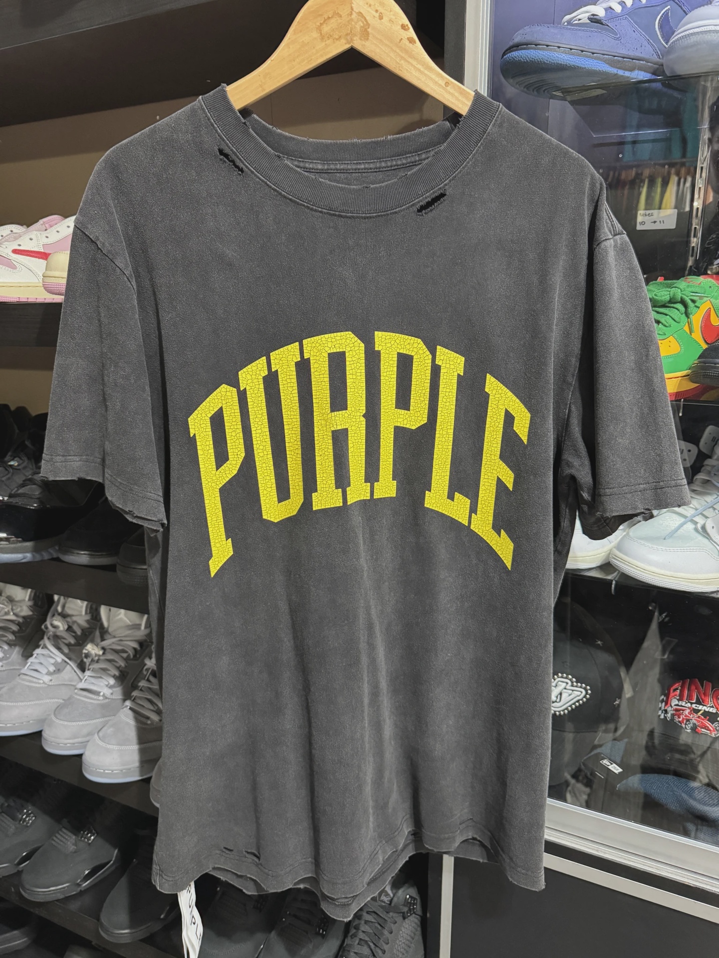 Purple Brand Yellow Logo Tee size L • Pre-Owned [2276]