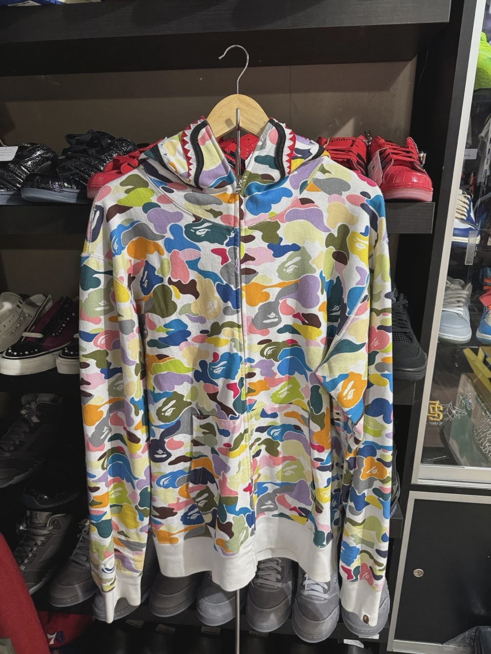 Bape Shark Zip Up Multi Color 2XL • Pre-Owned [0944]