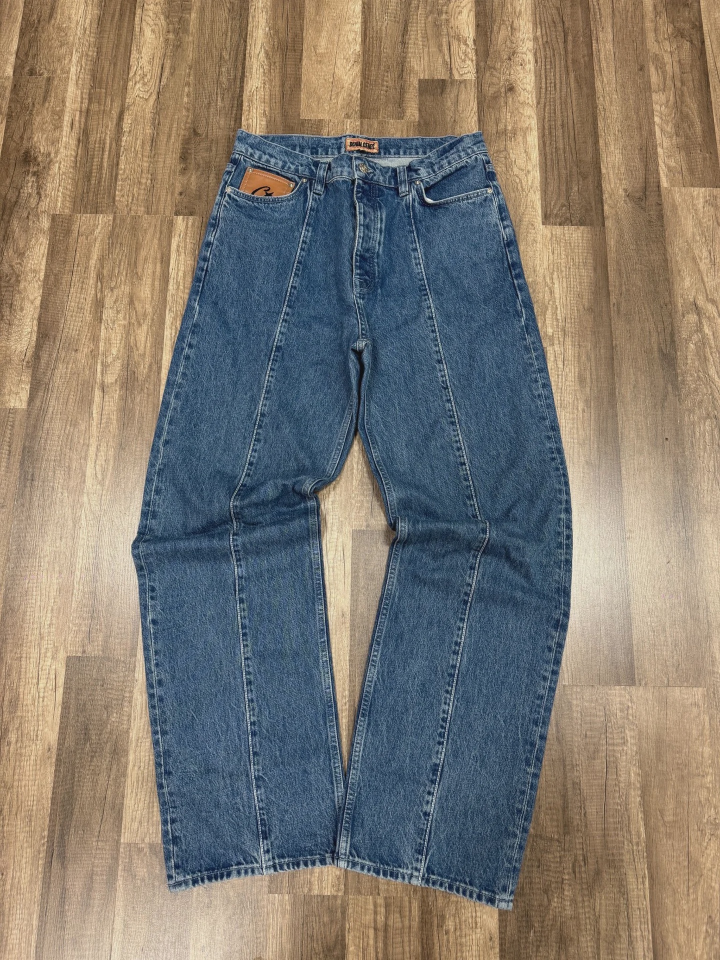 corteiz Cortiez Straight Leg Blue Denim Jeans 34 - Size M