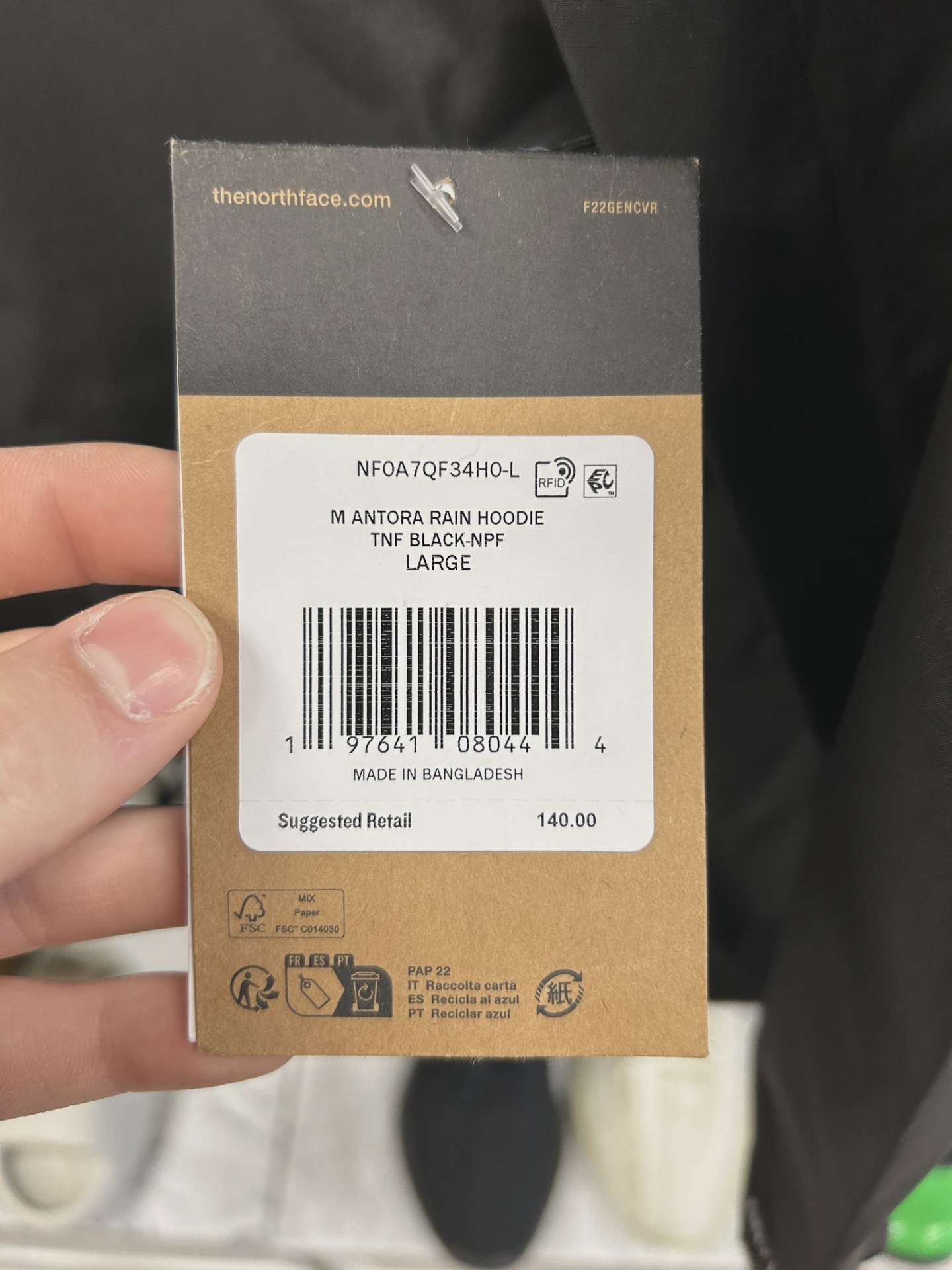 The North Face Antora Rain Jacket Black • Brand New [9712] 2