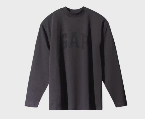 Yeezy Gap Engineered by Balenciaga Dove L/S Tee Dark Grey • Brand New [1637]