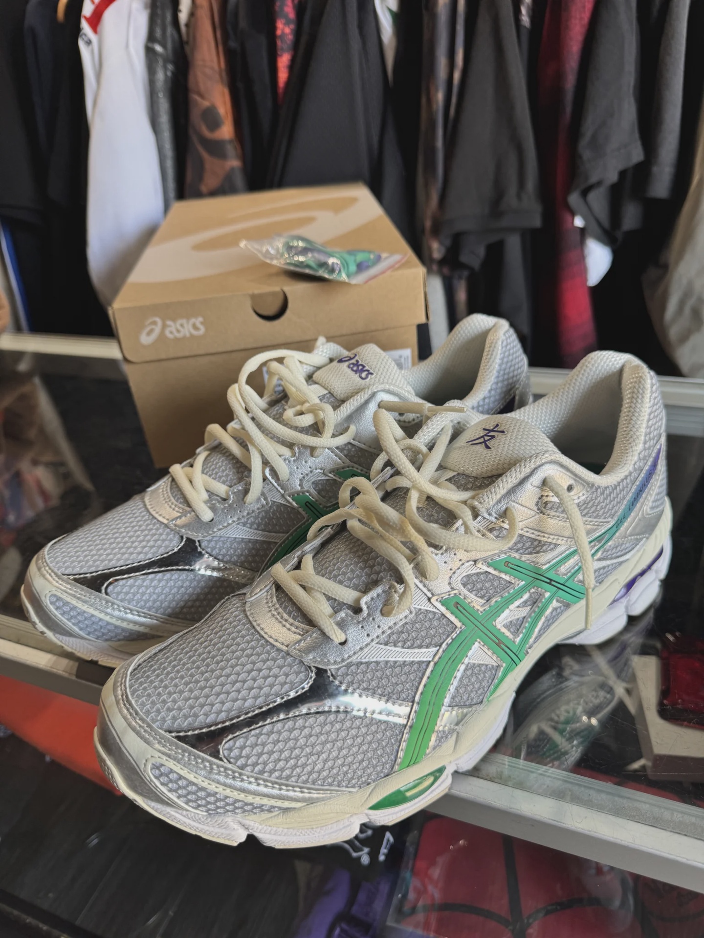 ASICS Gel-Cumulus 16 Tomo Summit Exclusive Cream Malachite Green • Pre-Owned [5476] - photo 3