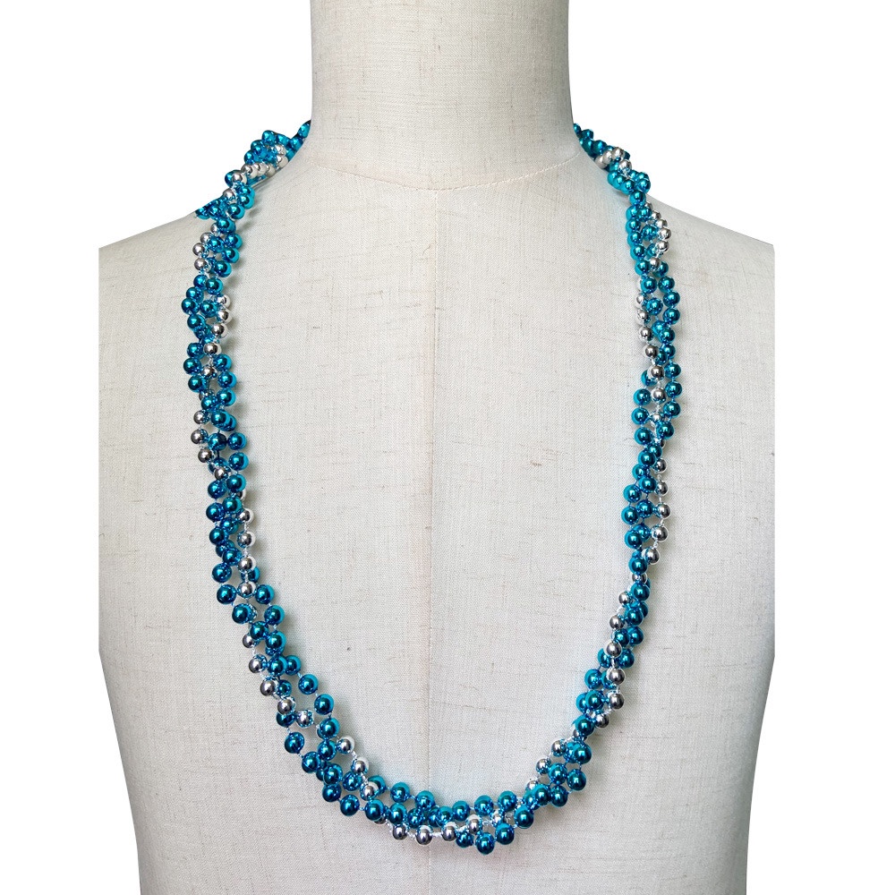 TB0338N - 42"x6mm Triple Twist Silver Light Blue