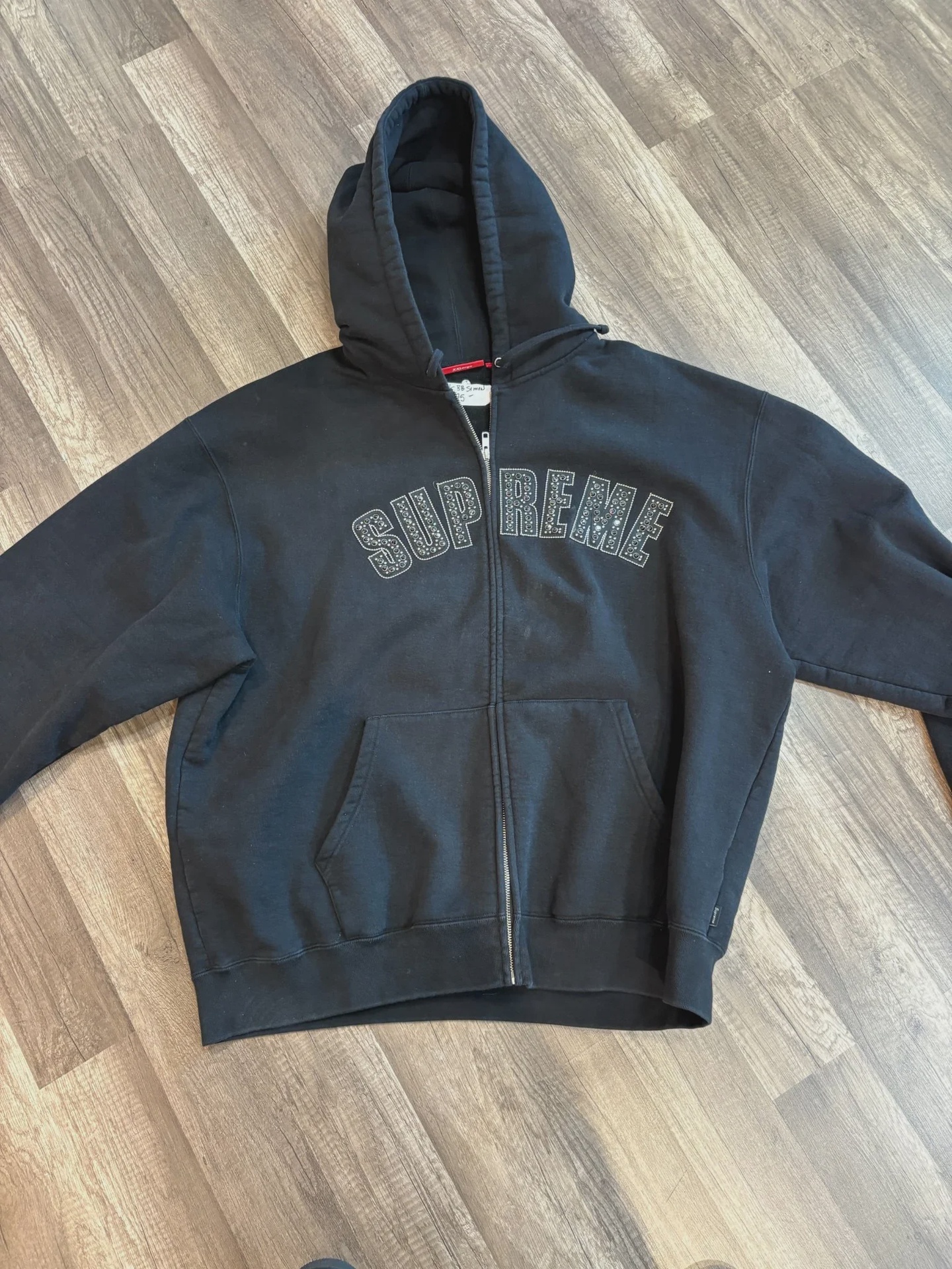 Supreme Supreme b.b. Simon Zip Up Hooded Sweatshirt Black - Size XXL