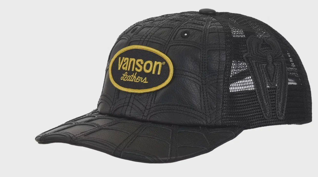 Supreme Vanson Leathers Spider-Man Mesh Back 6-Panel Hat • Brand New [3716]