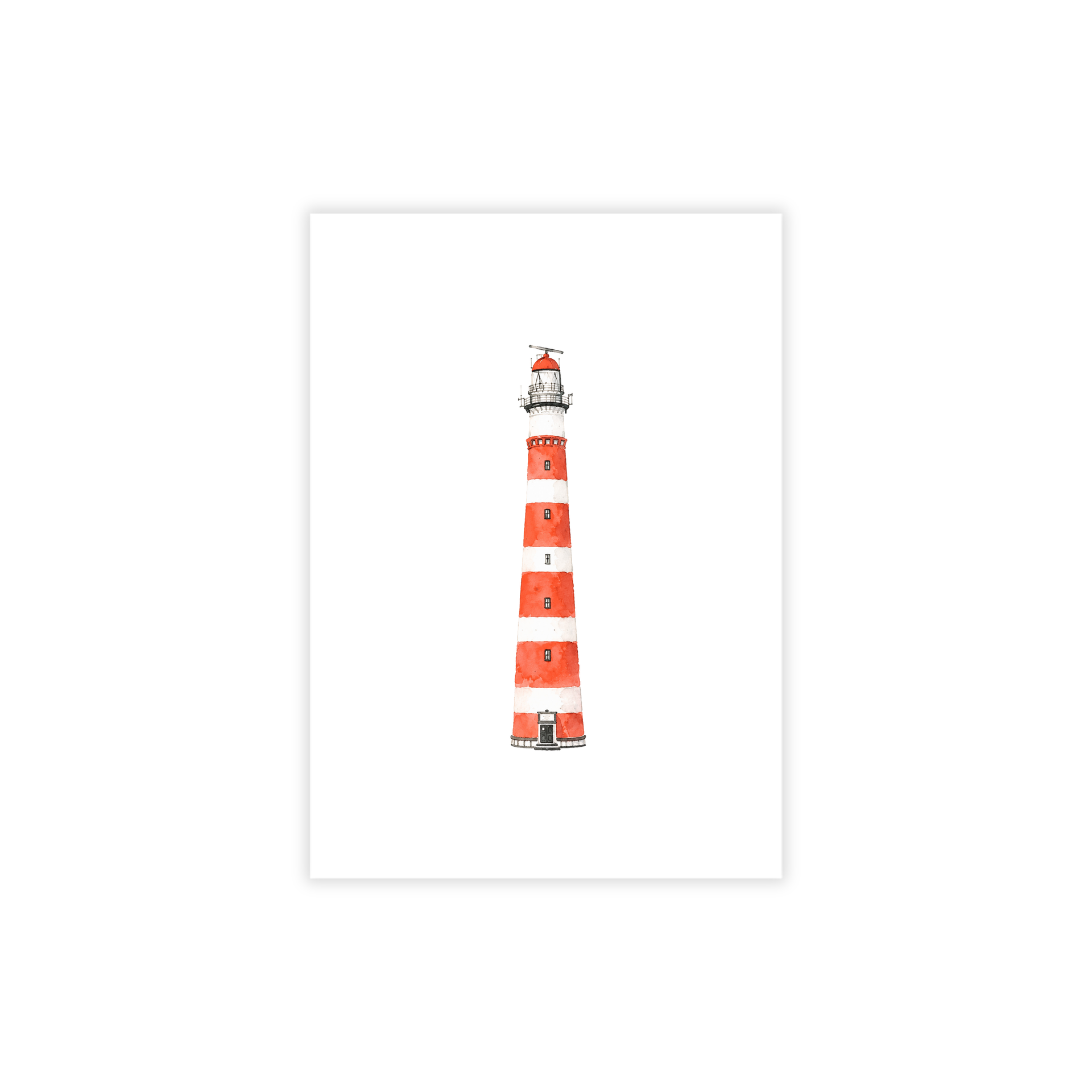 Plek kaartje wit · vuurtoren — foto 1
