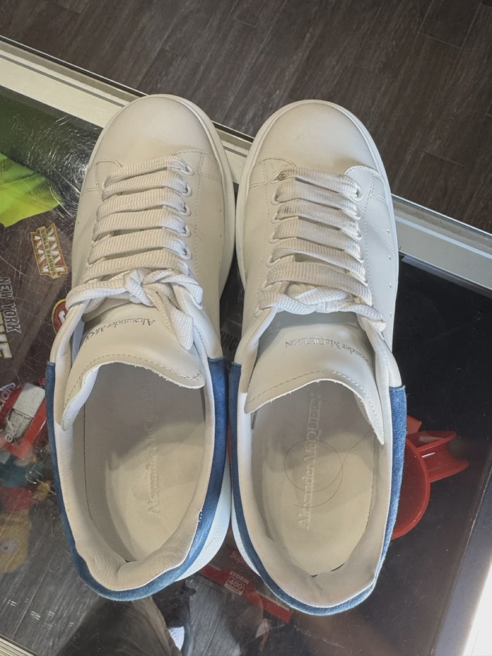 Alexander McQueen White Blue • Pre-Owned [8188] 3