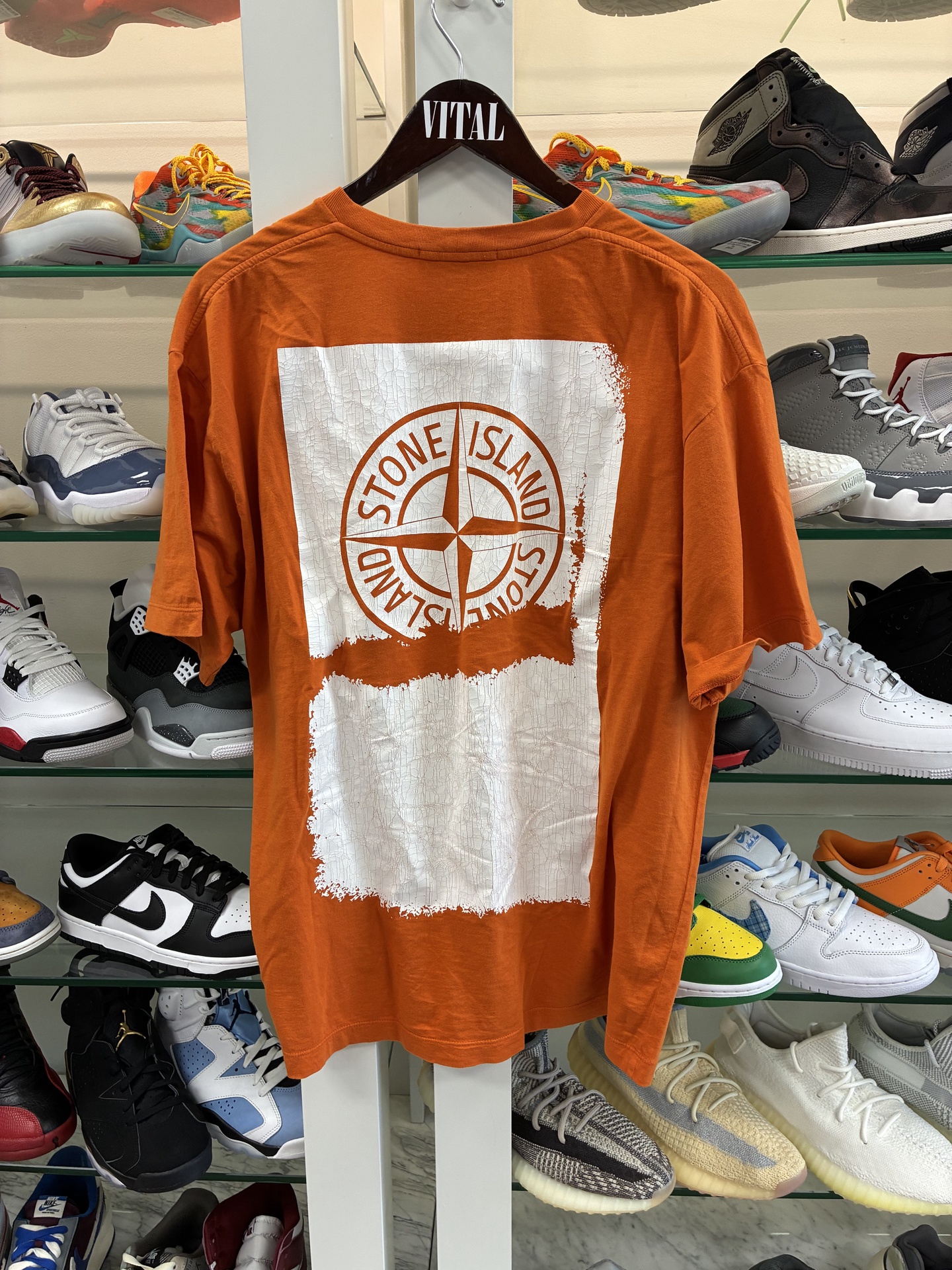 Stone Island logo-print cotton T-shirt - Pre-Owned 2