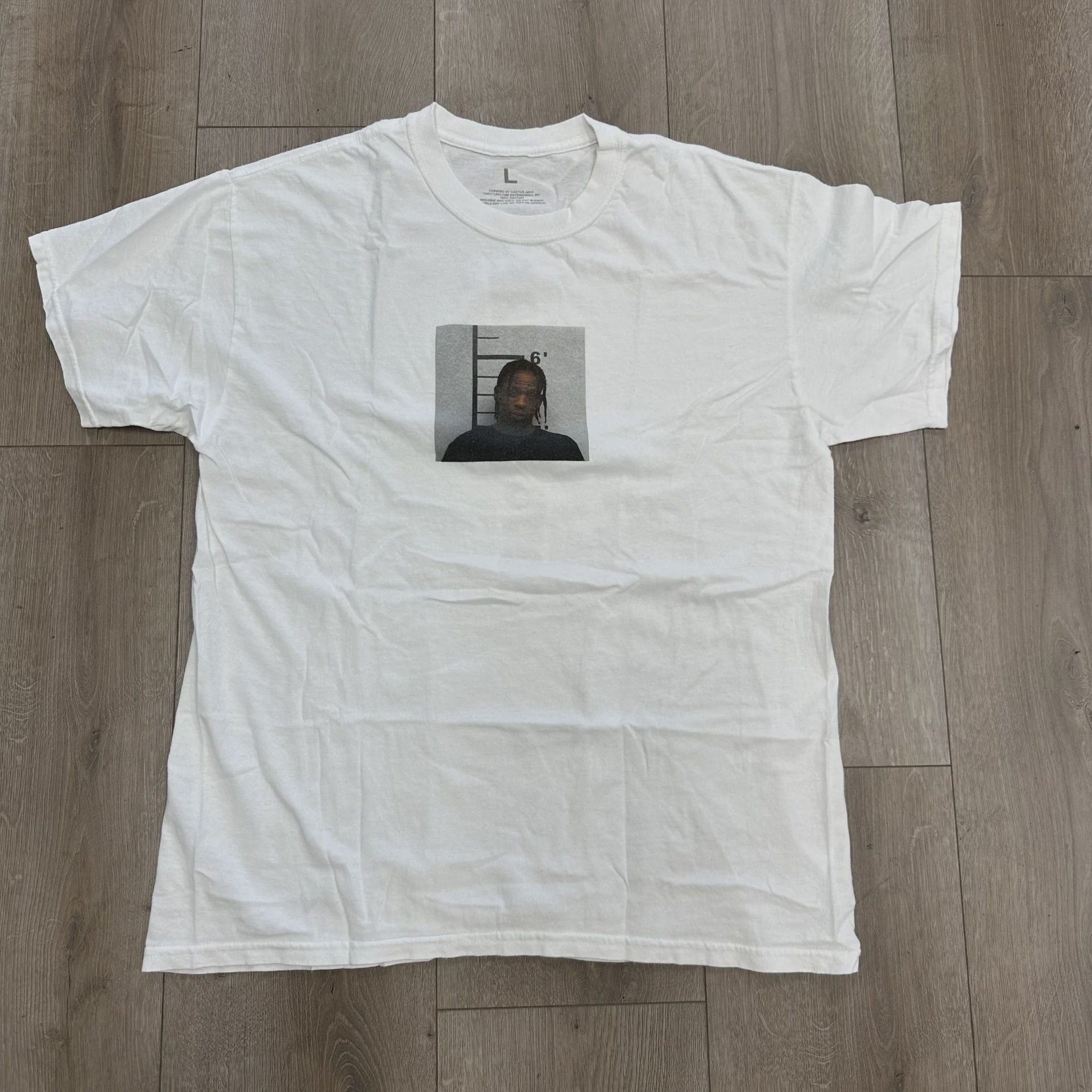 Travis Scott Travis Scott Cactus Jack "Free The Rage" Mugshot Tee - Size L