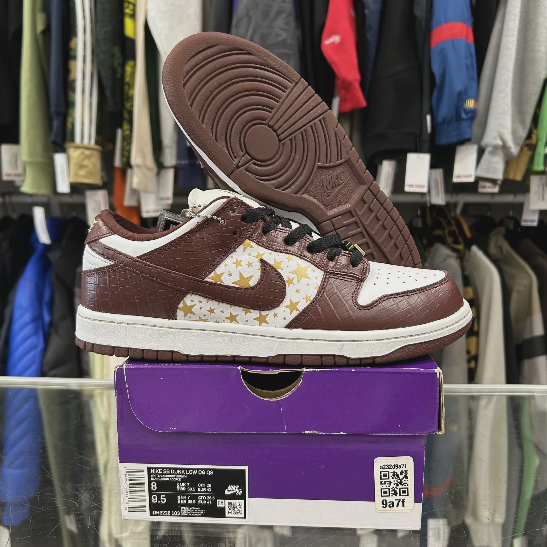 Nike Nike SB Dunk Low Supreme Stars Barkroot Brown (2021) - Size US M 8