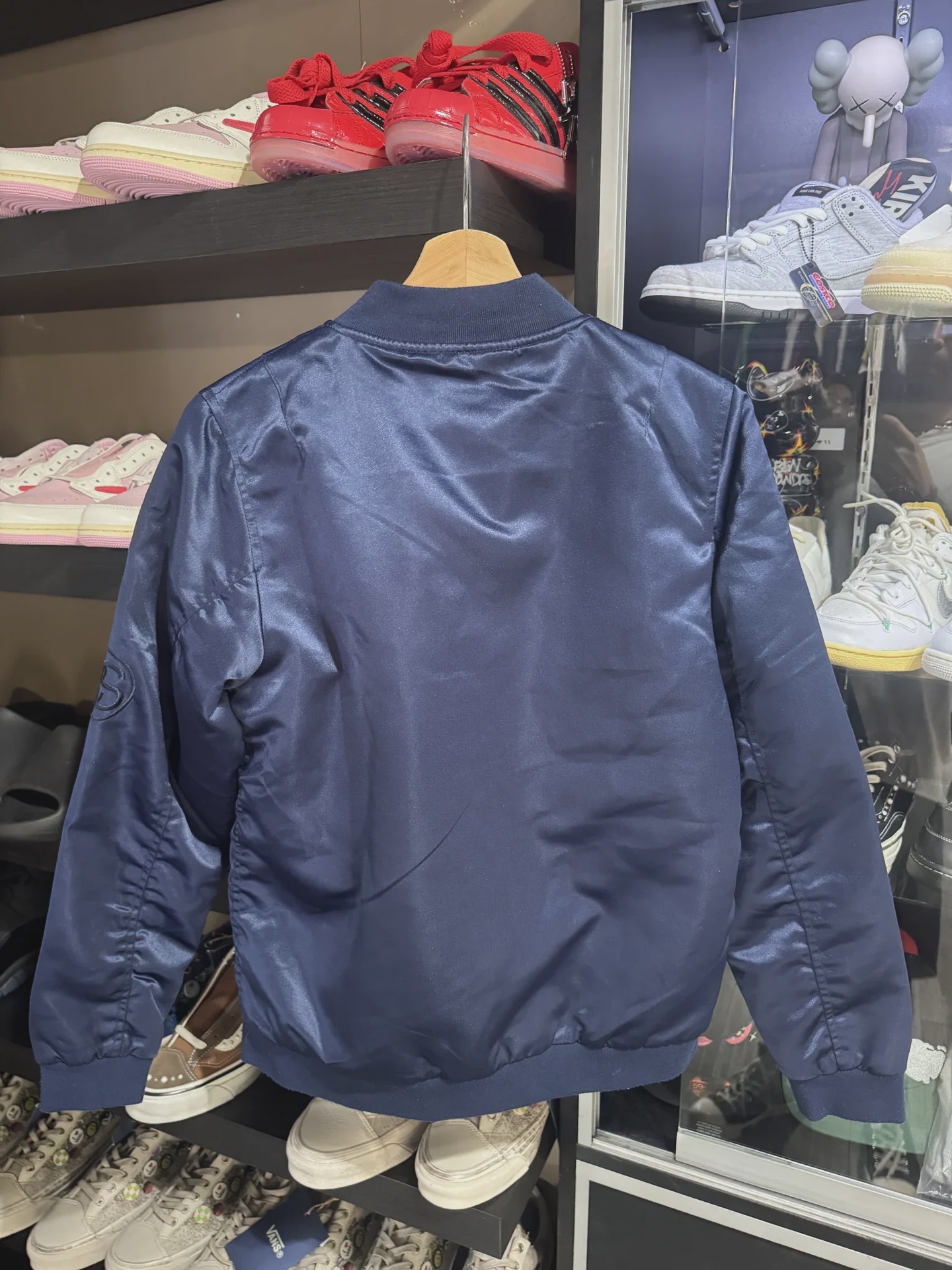 Stussy Blue Satin Bomber Jacket M • Pre-Owned [1579] - photo 2