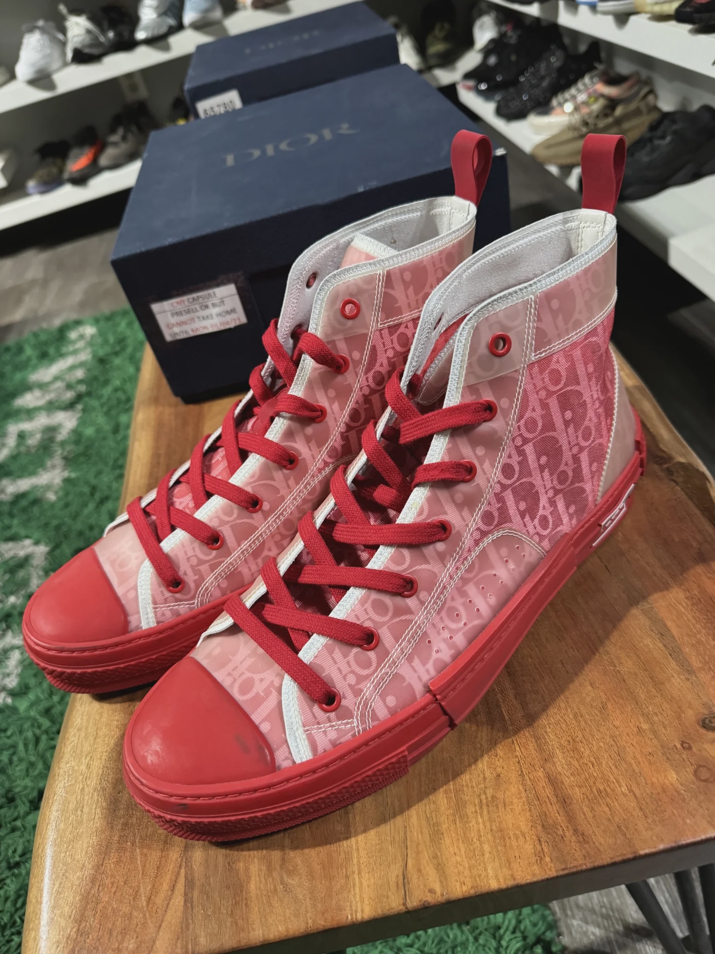 Dior B23 High Top Red Sneaker • Pre-Owned [9729] - photo 2