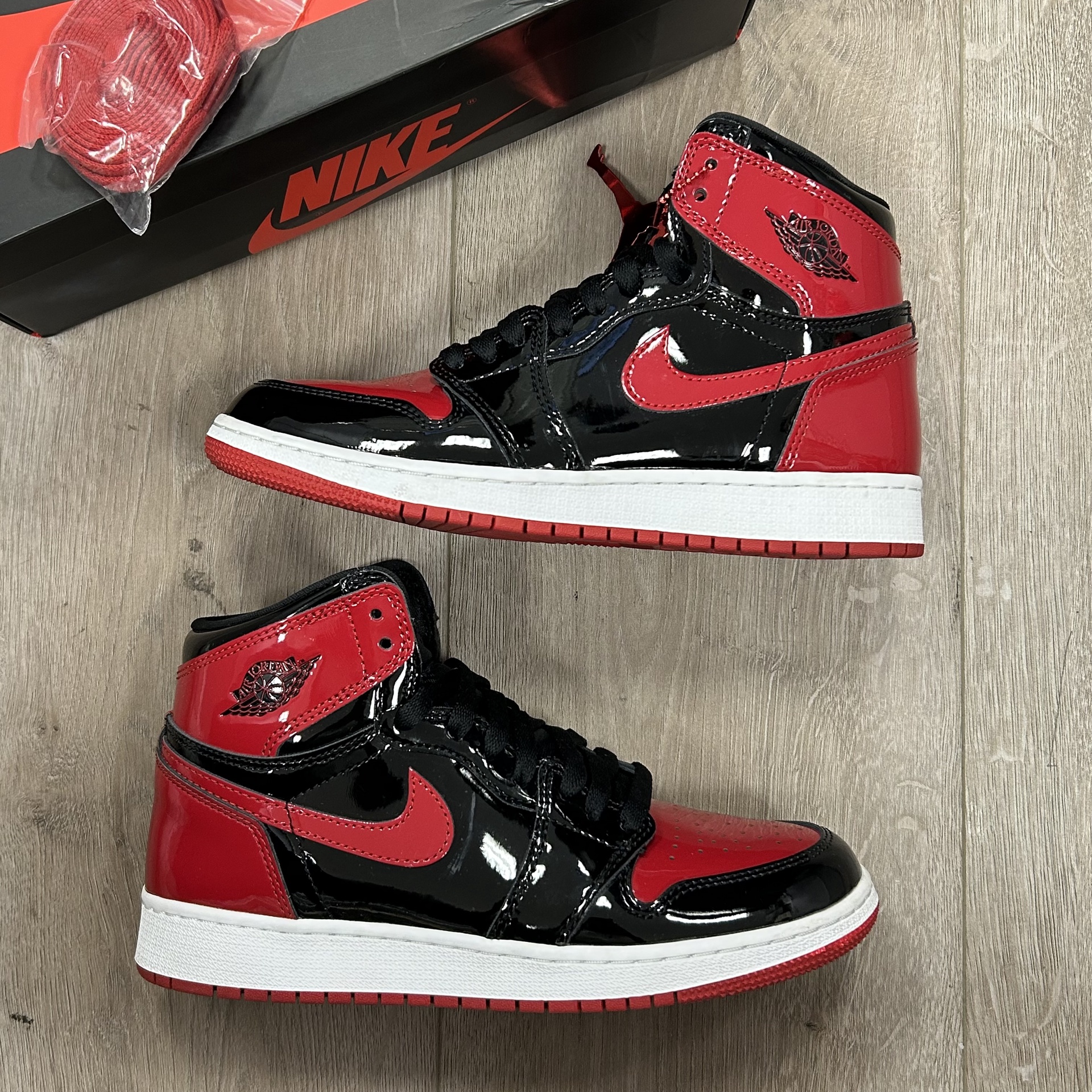 Jordan 1 Retro High OG Patent Bred (GS) - Pre-Owned 8