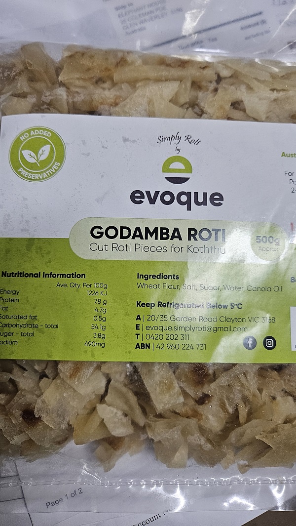 Simply Cut Roti 500g