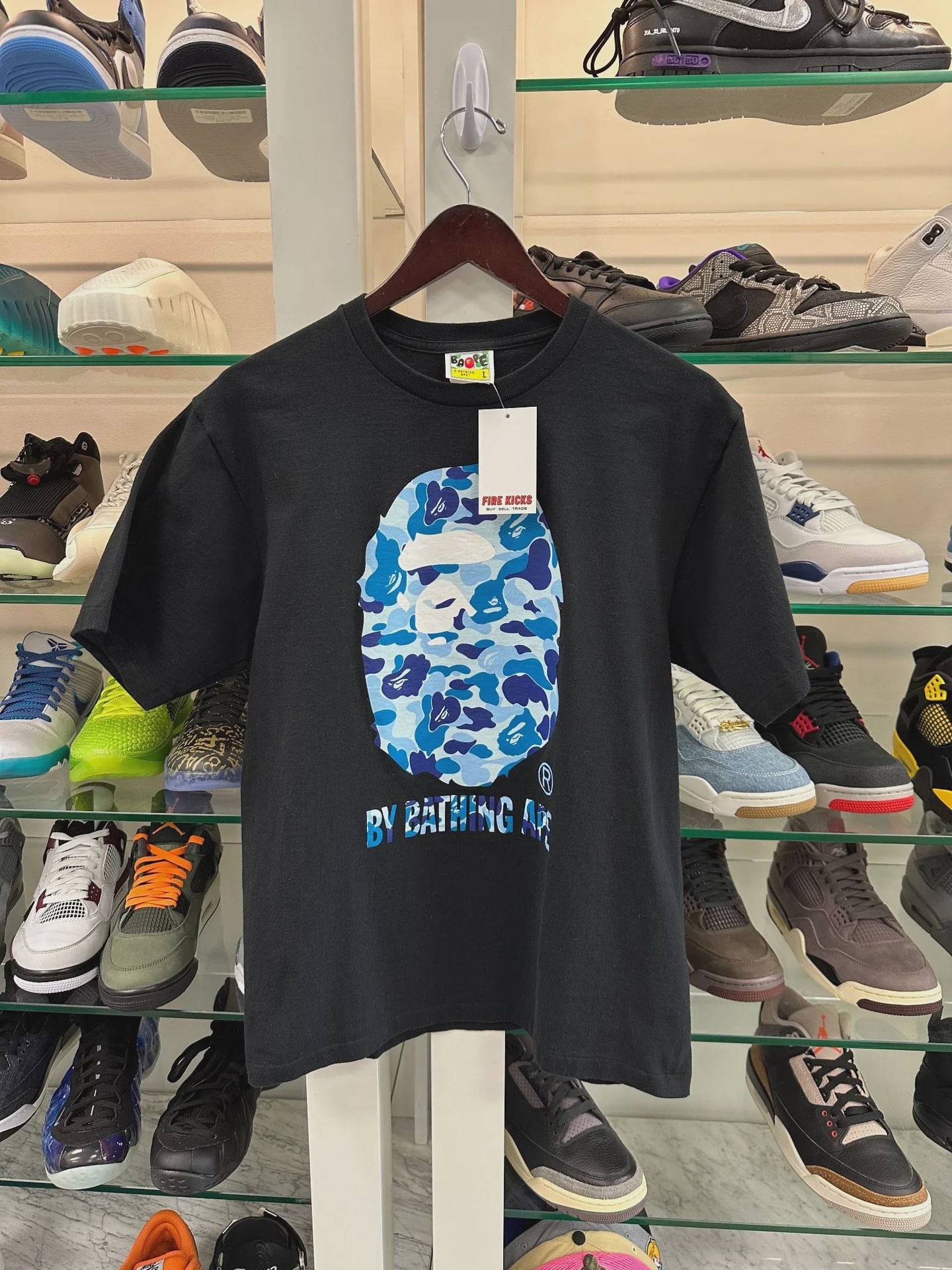 Bape Blue Ape Head Tee Black  • Pre-Owned [6321] - photo 1