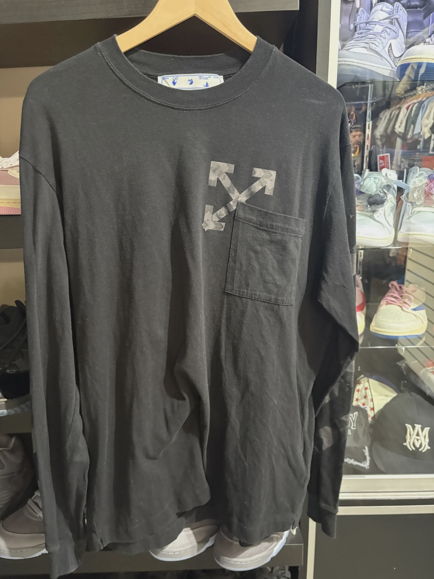 Off-White Off White Black LS Tee - Size L