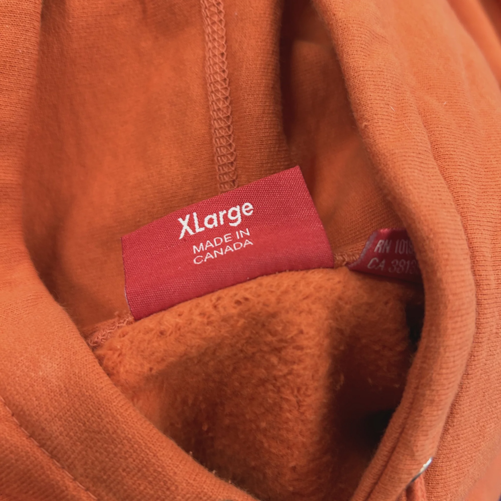 Supreme Micro Logo Hooded Sweatshirt Orange • Pre-Owned [5464] - photo 5