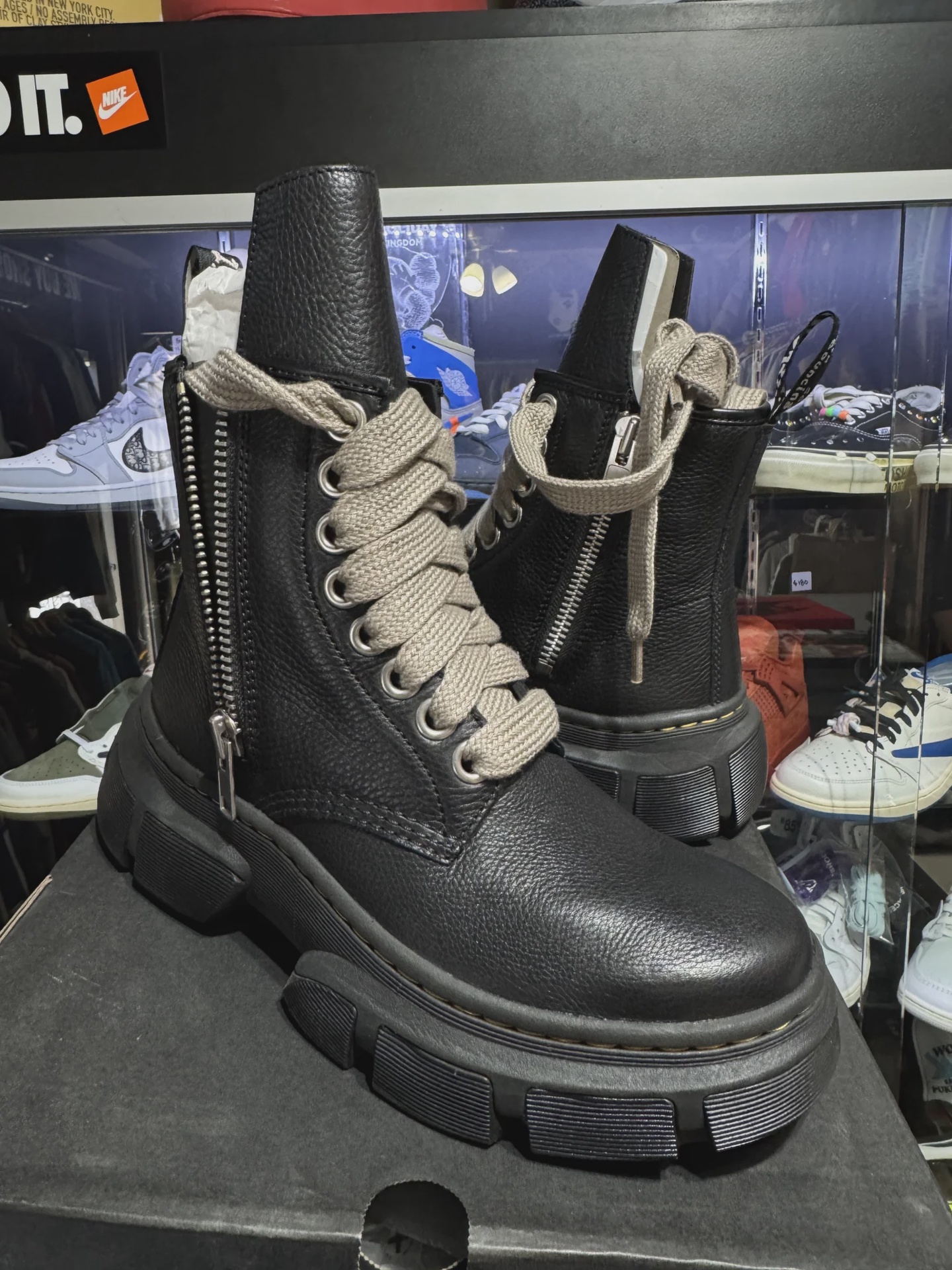 Dr. Martens 1460 DMXL Jumbo Lace Zip Boot Rick Owens Black • Brand New [4700]