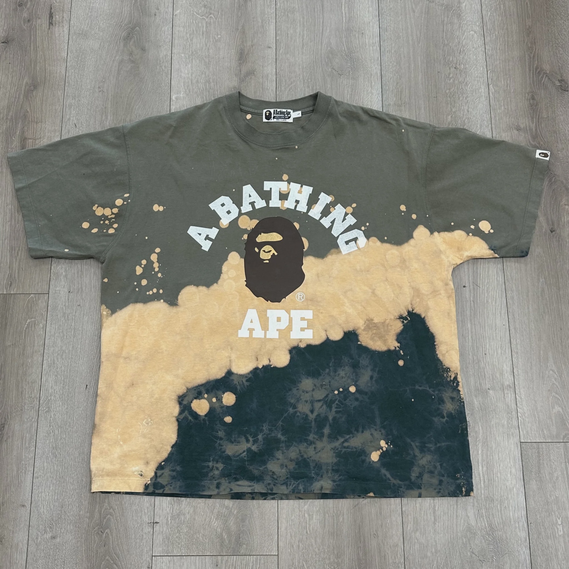 A Bathing Ape (BAPE) Tie-Dye College Relaxed Fit Tee • Pre-Owned [0711] - photo 1