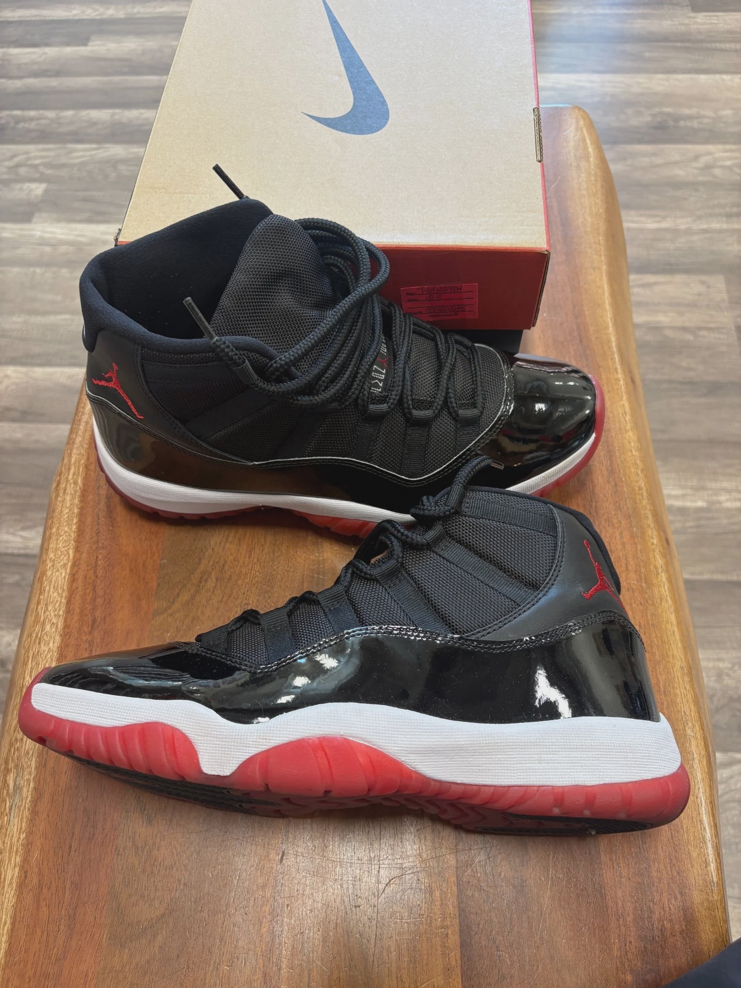 Air Jordan 11 Retro Playoffs Black Red (2019) • Pre-Owned [8444] - photo 1
