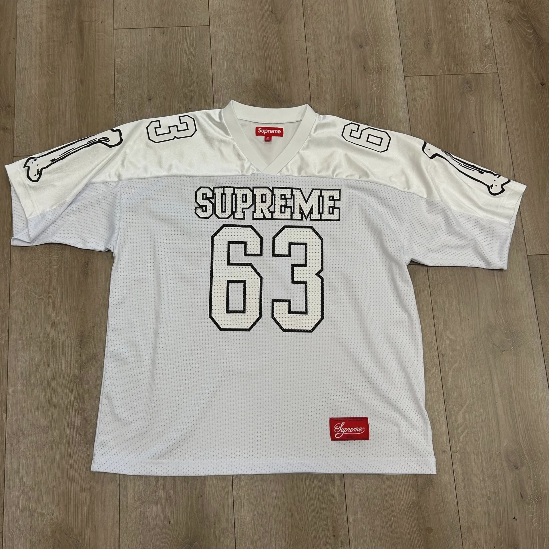 Supreme Supreme Bones Football Jersey 'White' - Size M