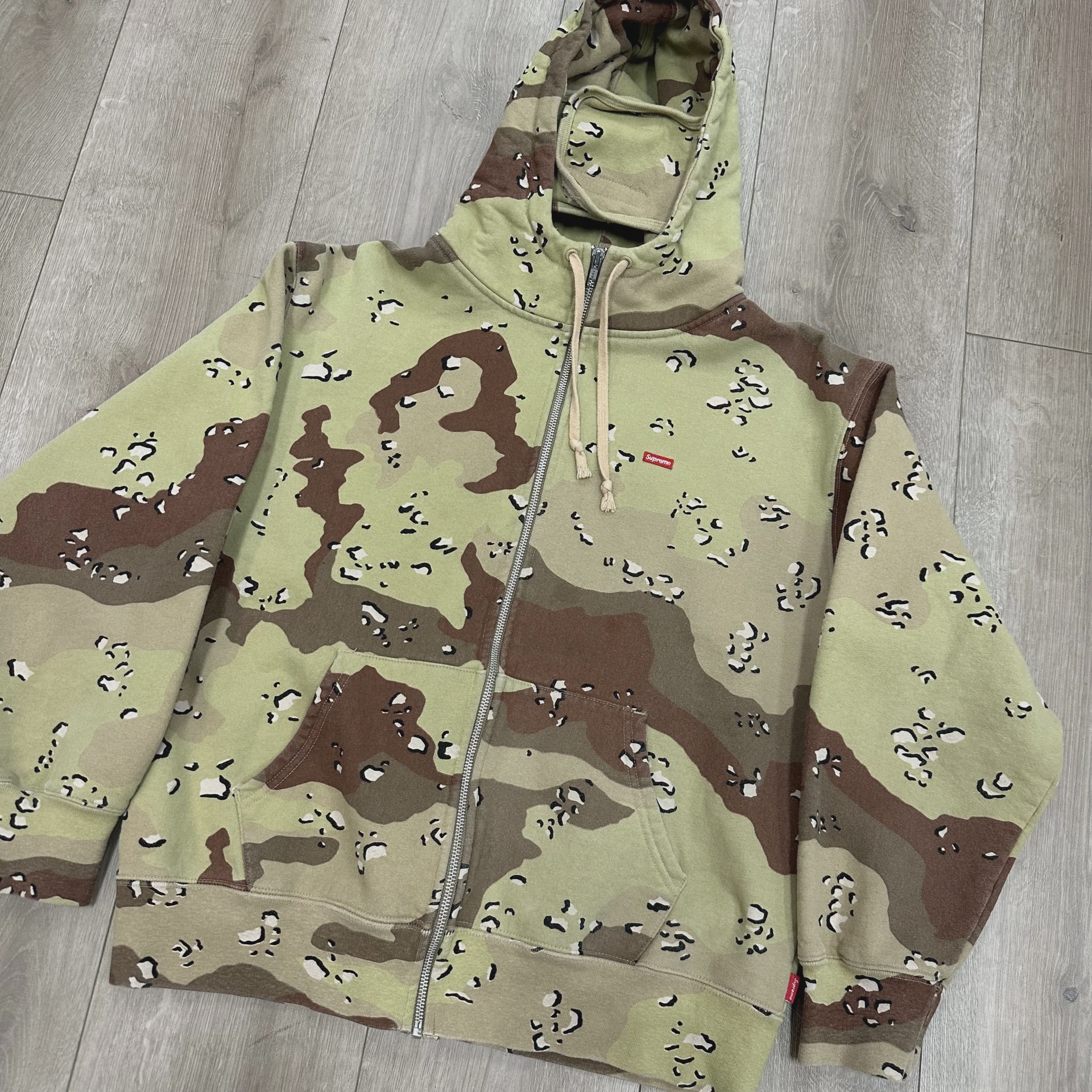 Supreme Small Box Facemask Zip Up Hoodie Camo  • Pre-Owned [0940] 2