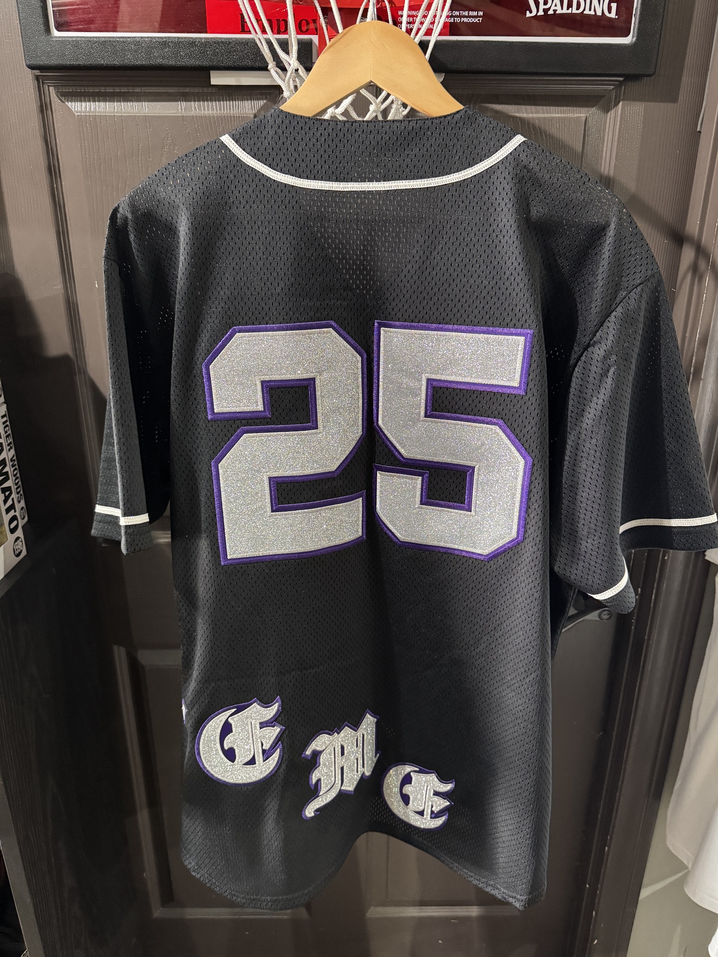 Supreme Old English Baseball Jersey Black 2