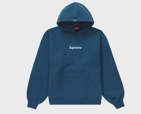 Supreme Supreme Box Logo Hooded Sweatshirt (FW23) Blue - Size M