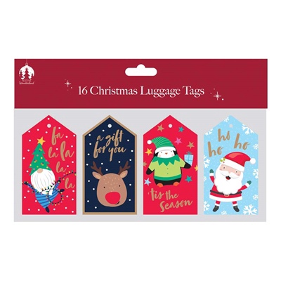 Festive Wonderland 16 Luggage Style Gift Tags (D)
