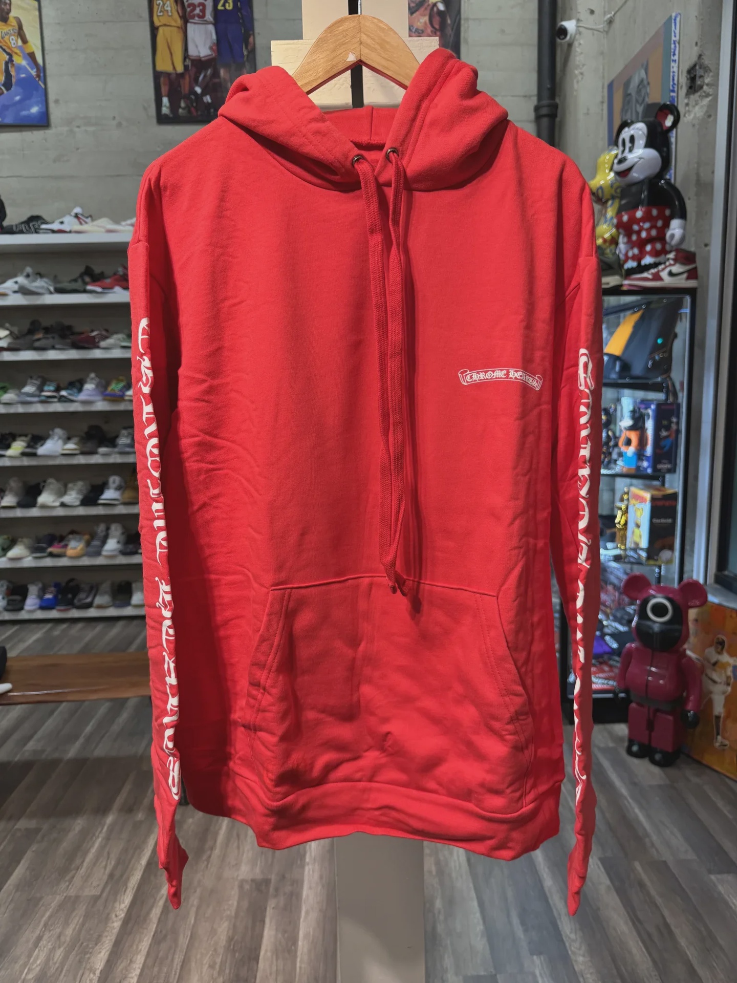 Chrome Hearts Chrome Hearts Scroll Red Hoodie - Size L