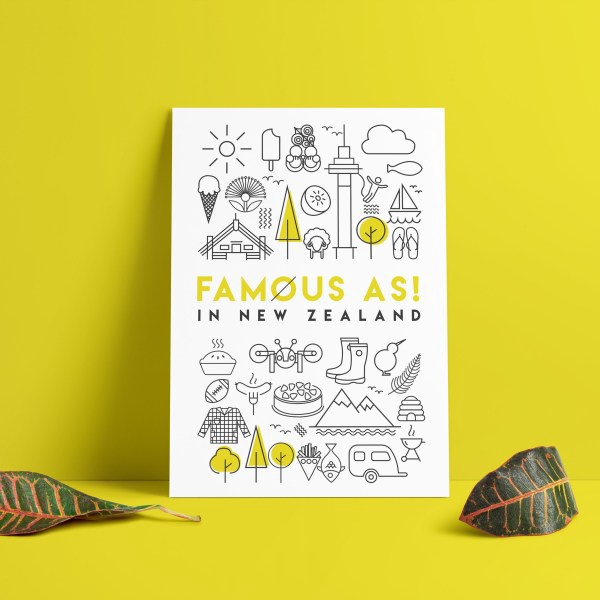 D&Y  FAMOUS AS ART PRINT A3