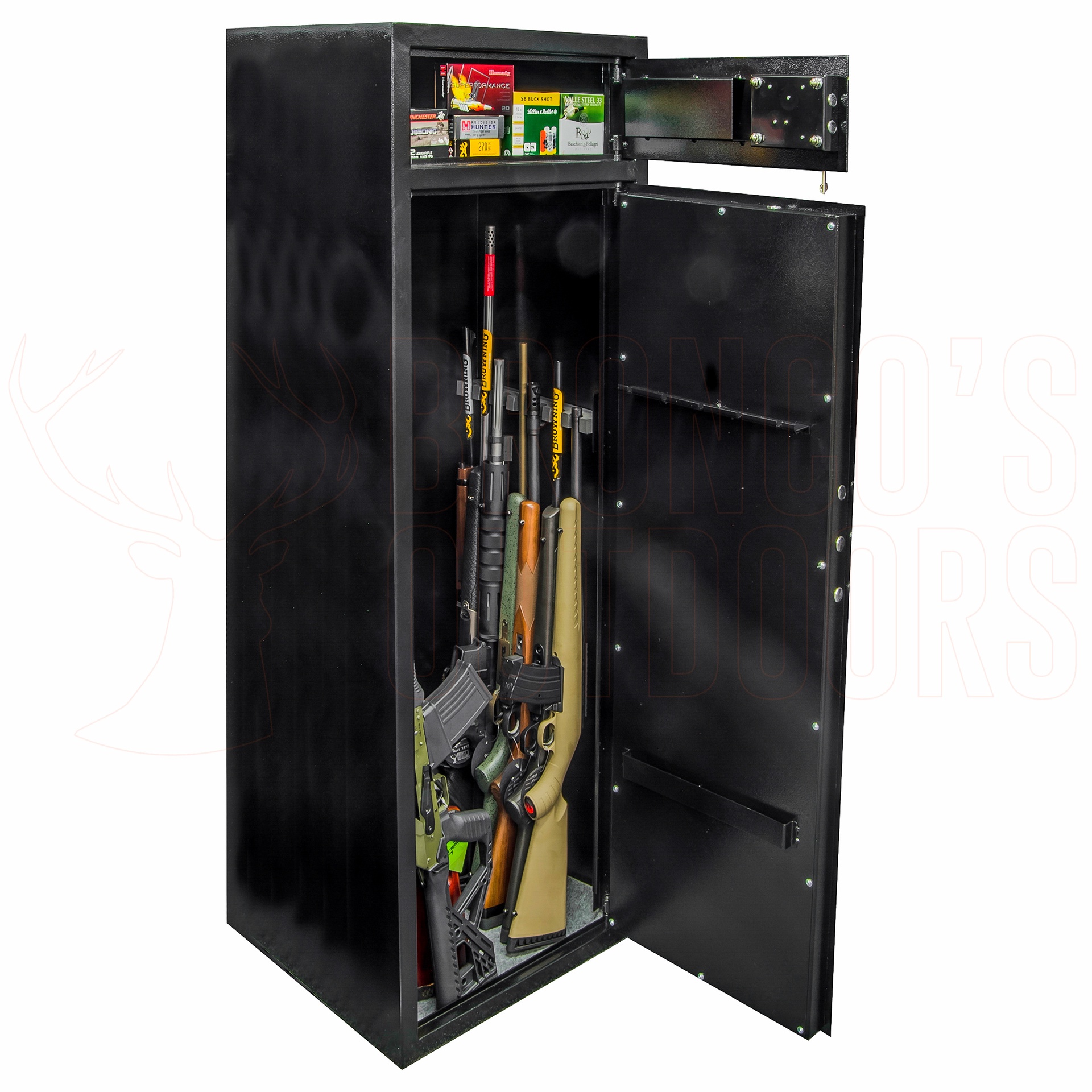Stealth Safes 14 Gun Safe with external safe Broncos Outdoors