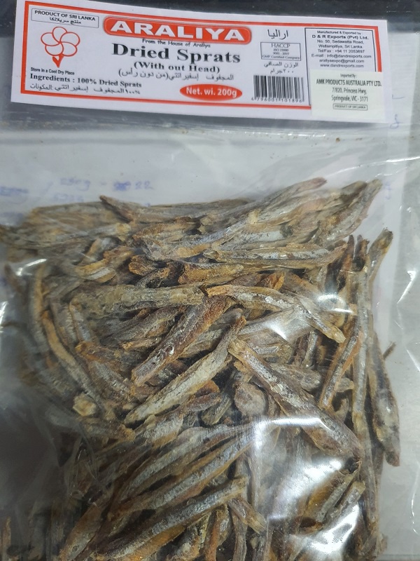 Araliya Dried Sprats (without Head) 200g