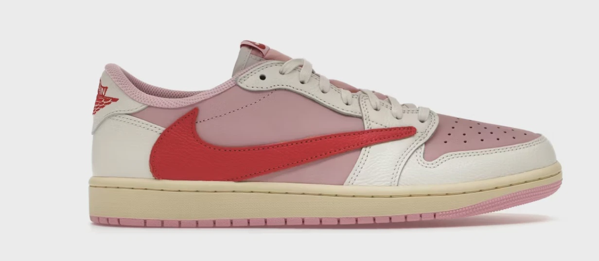 Air Jordan 1 Retro Low Original SP Travis Scott Sail Tropical Pink • Brand New [0481]