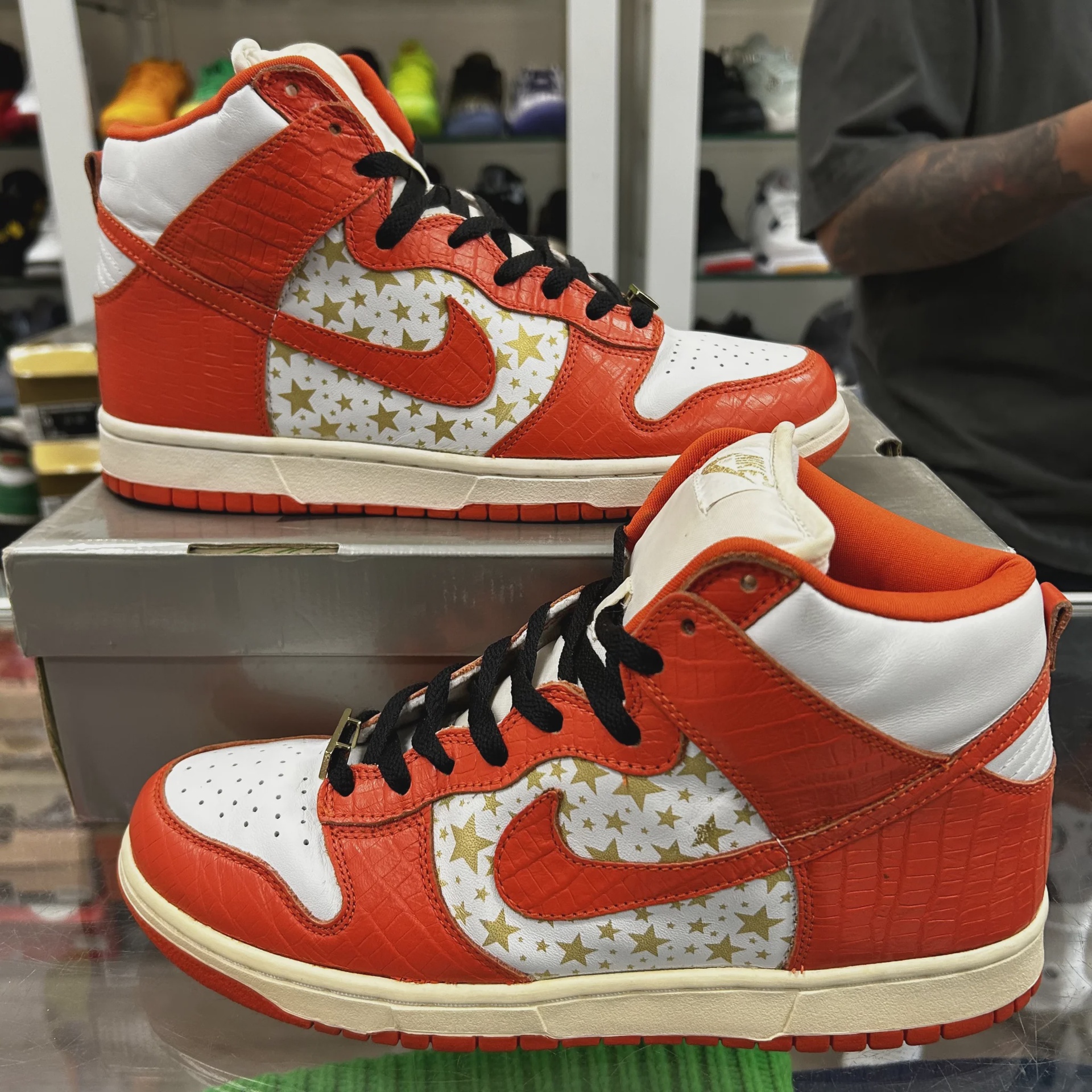 Nike Nike Dunk High Pro SB Supreme Orange Stars - Size US M 10