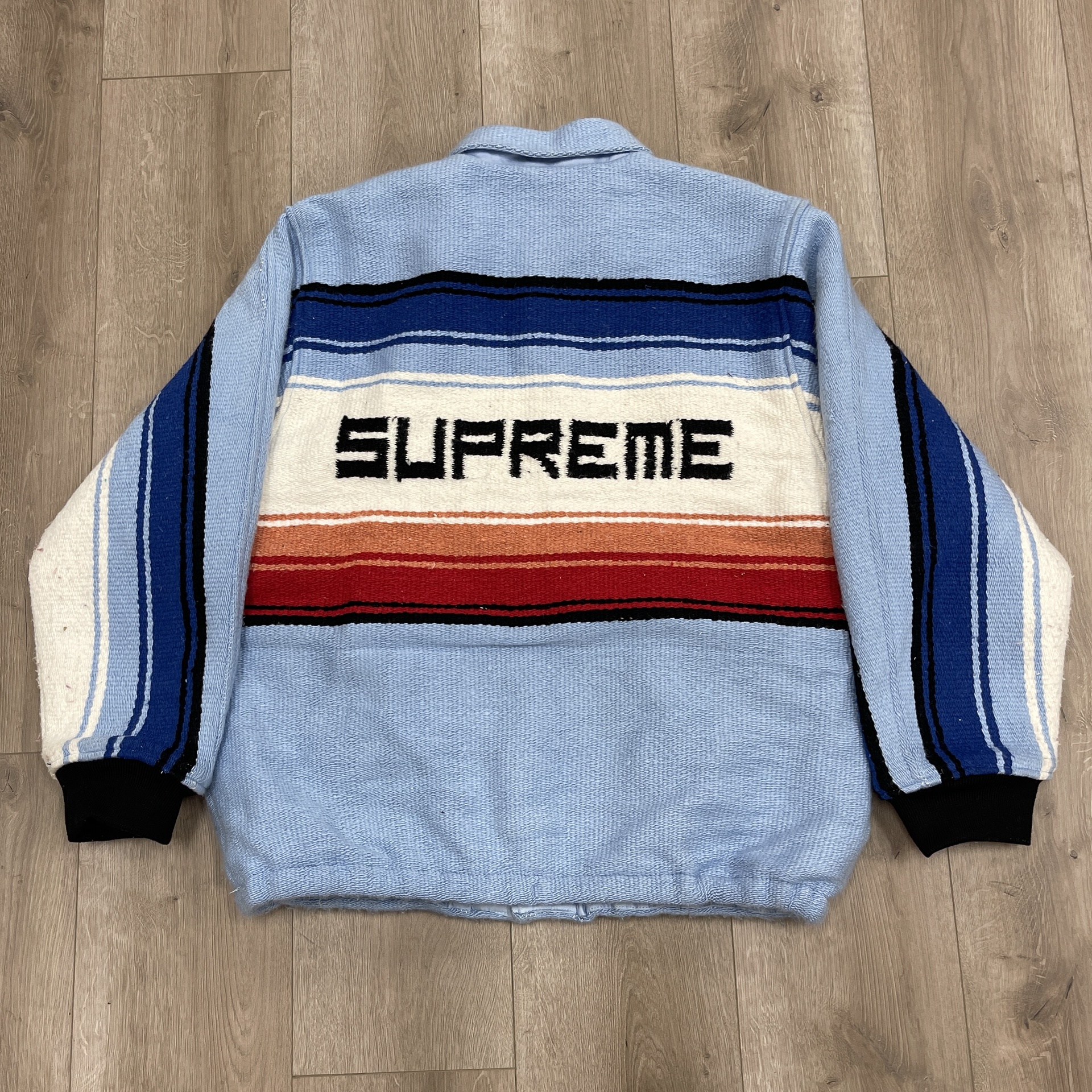 Supreme Tlaxcala Blanket Jacket Light Blue - Pre-Owned