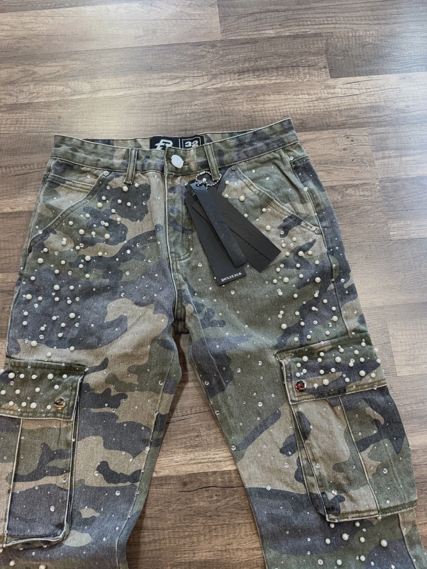 Politic Studios Camo Pearl Stud Jeans  • Brand New [6163] - photo 2