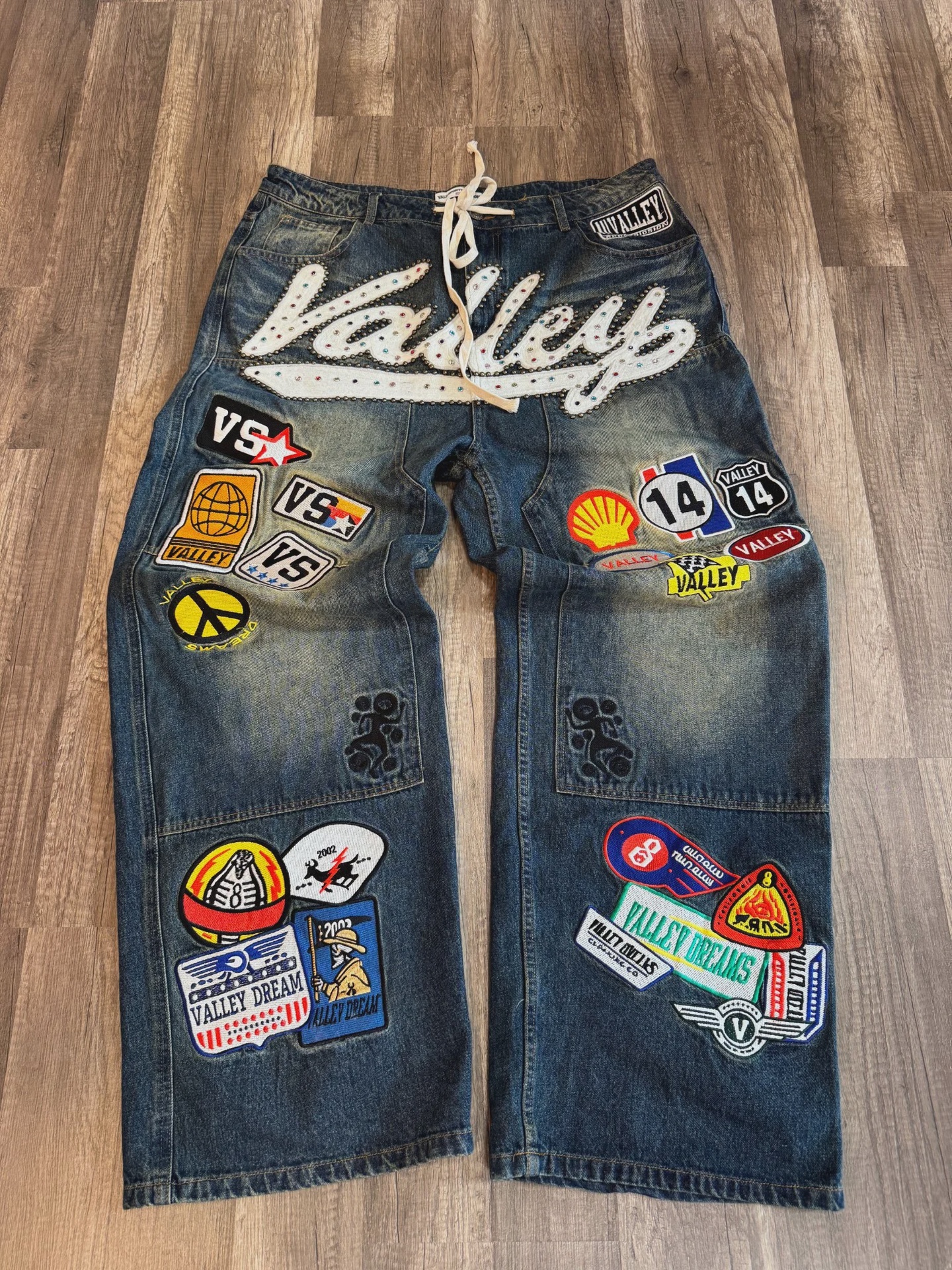 Vale Vale Forever 1980's Carpenter Denim Pant Blue Denim sz 34 - Size 34