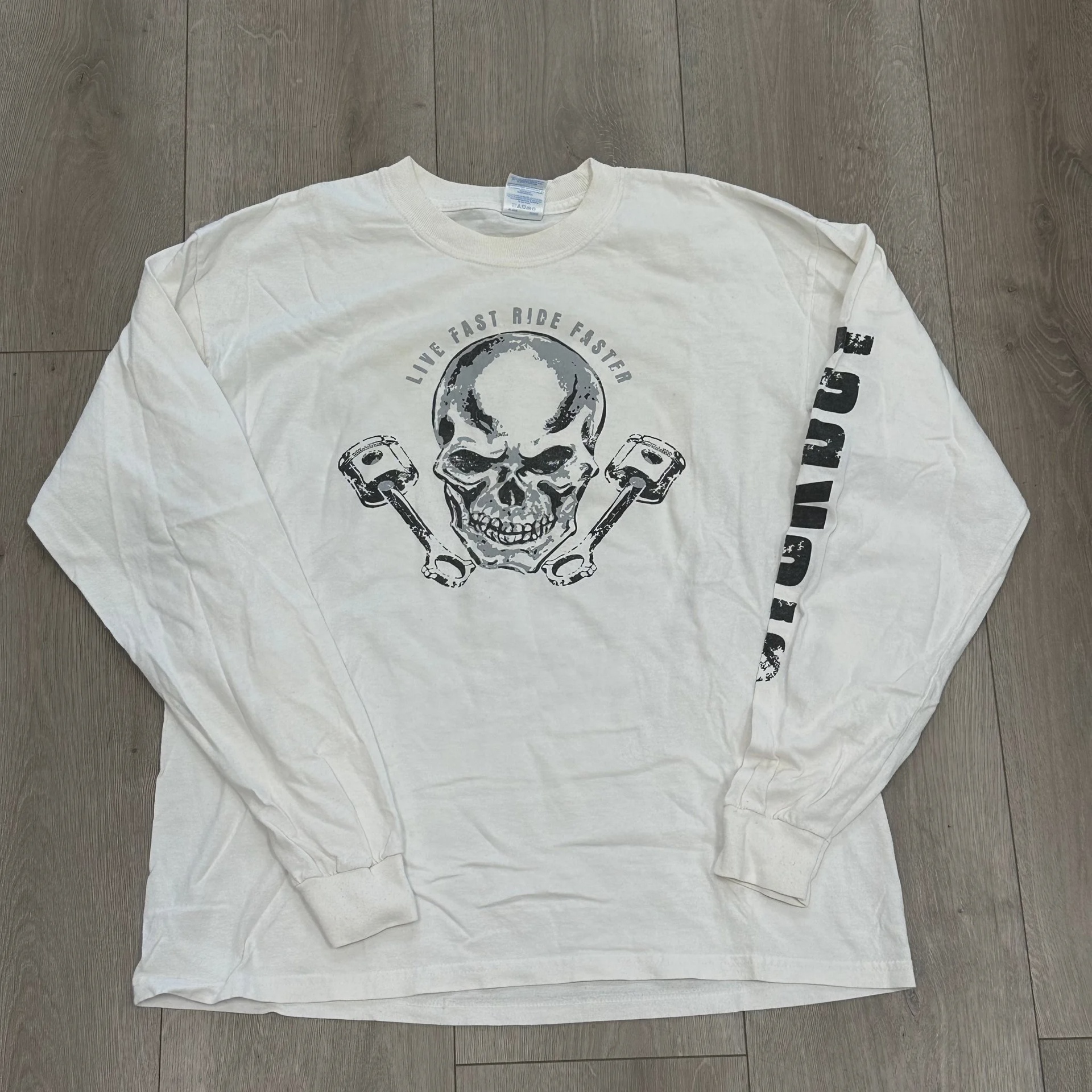 Vintage Sick Boy Motorcycles "Live Fast, Ride Faster" - Size L