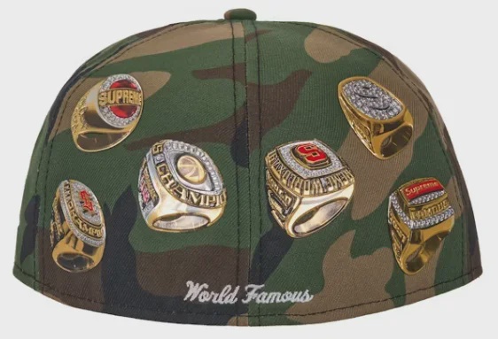 Supreme Rings Box Logo New Era 59Fifty Fitted Hat Woodland Camo • Brand New [4346] - photo 4