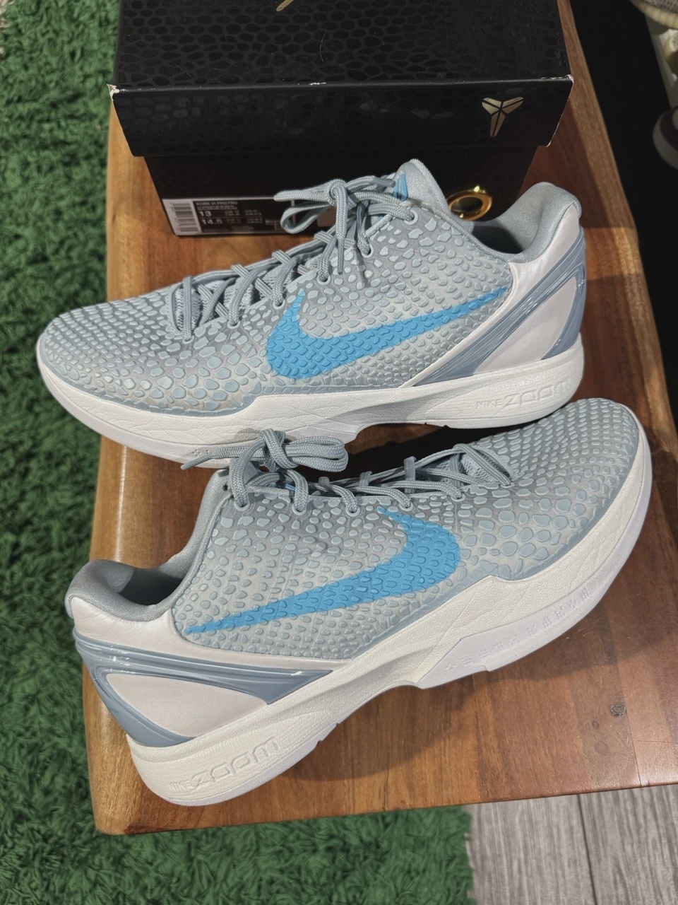 Nike Kobe 6 Protro Caitlin Clark Light Armory Blue • Pre-Owned [9684]