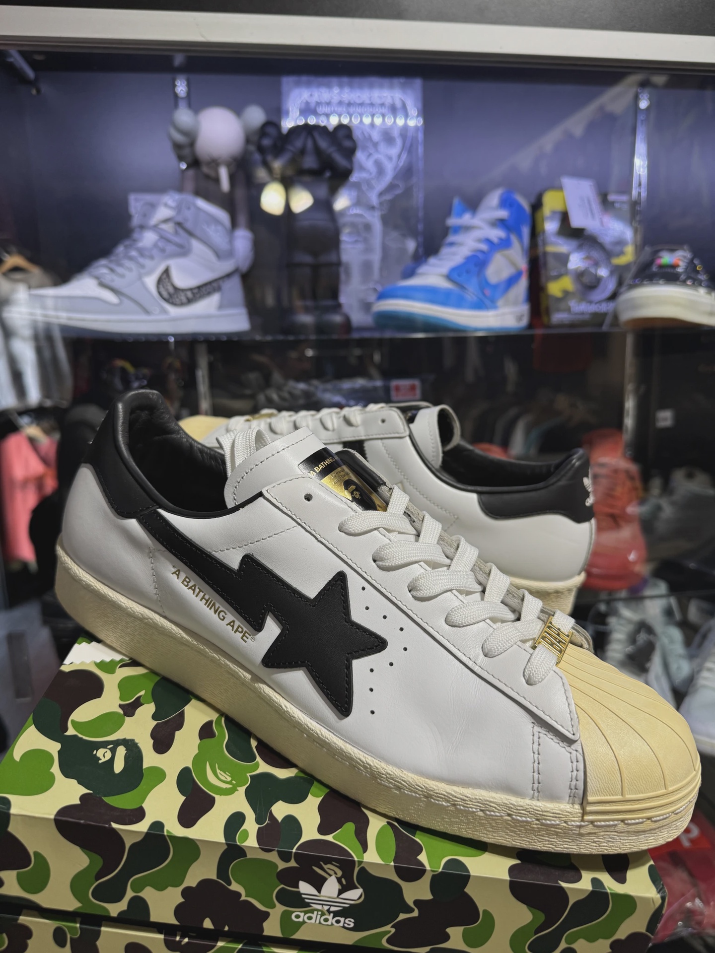 Adidas adidas Superstar 80s Bape White Black - Size US M 12