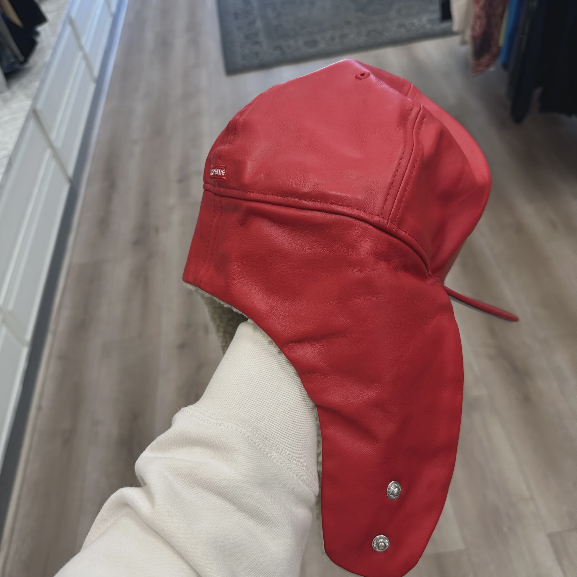 Supreme Leather Earflap Box Logo New Era • Pre-Owned [1848] - photo 6