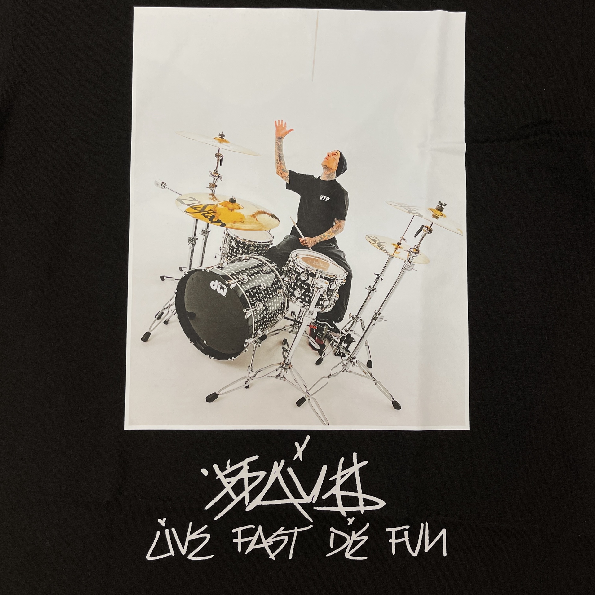 SS25 FTP x Famous Travis Barker Photo Tee black Size Large New 2