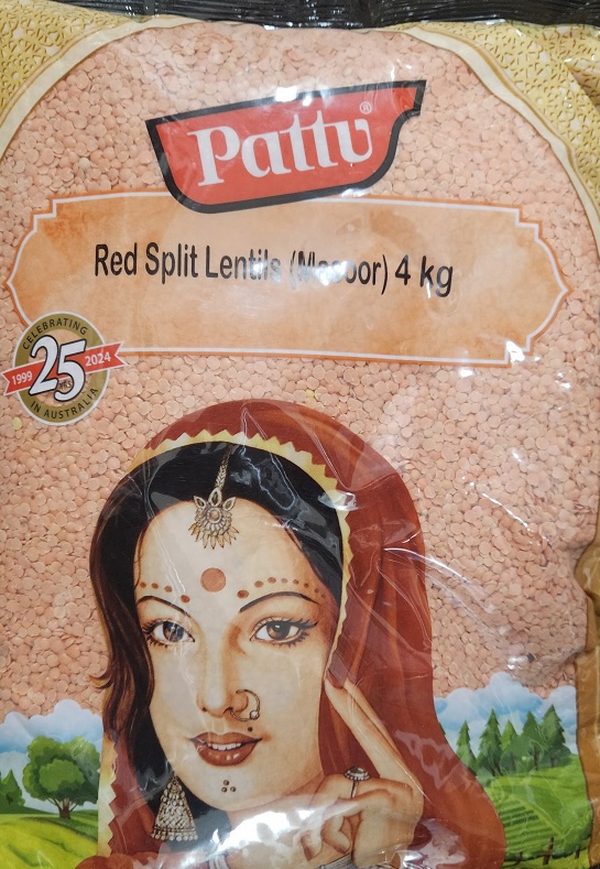 Pattu Red Split Lentils 4 kg