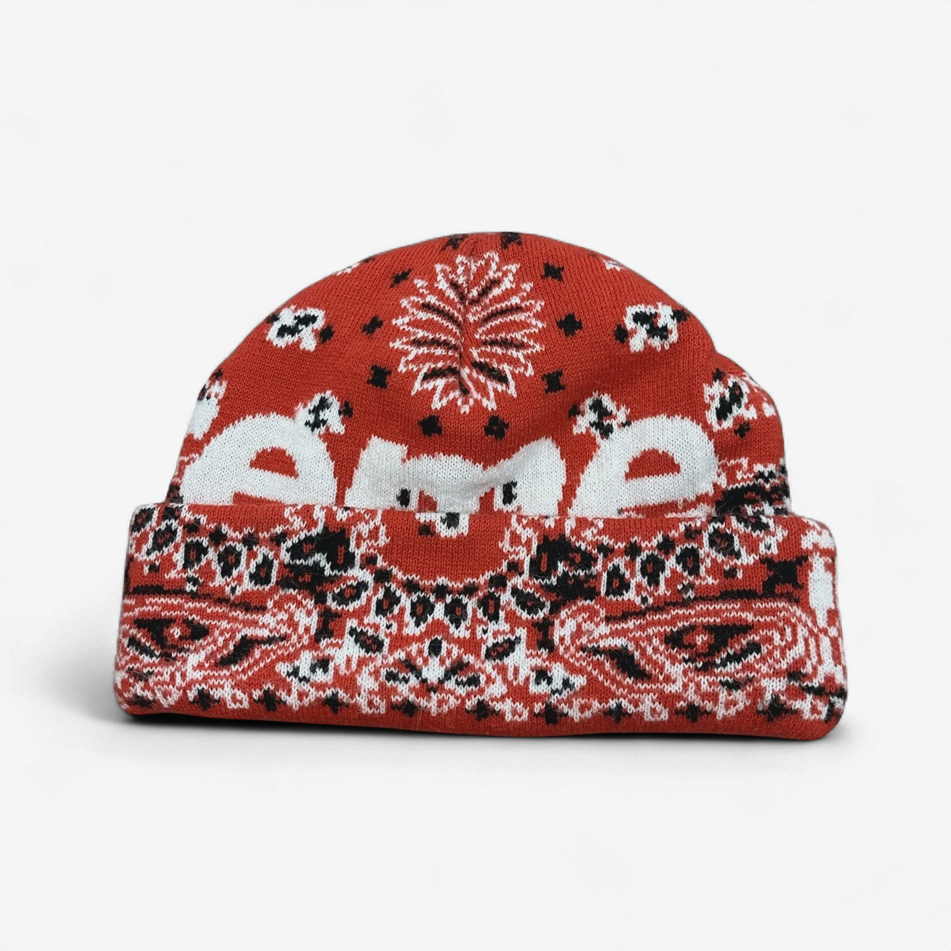 Supreme Bandana Big Logo Beanie Red • Pre-Owned [3534] - photo 2